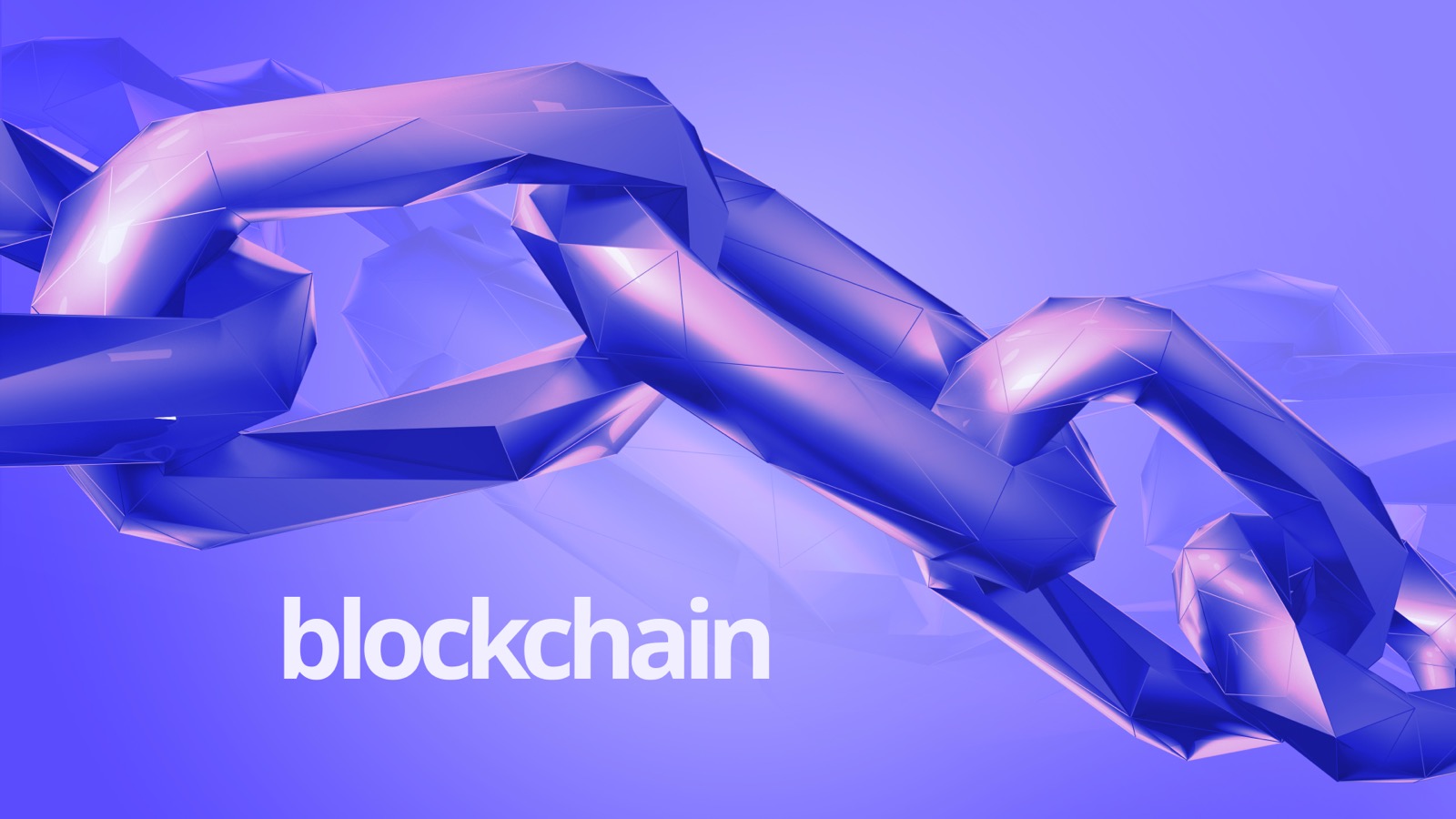 Ilustração abstrata de uma rede blockchain.
