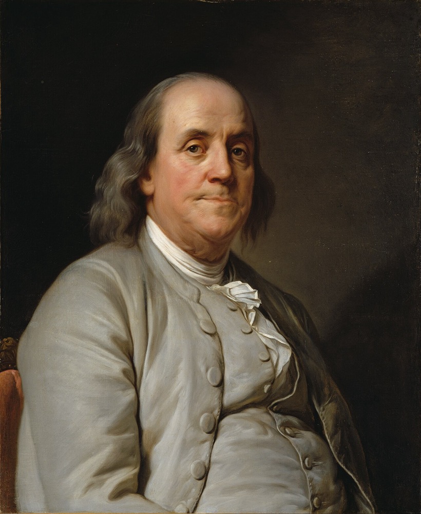 Retrato de Benjamin Franklin por Joseph Siffred Duplessis